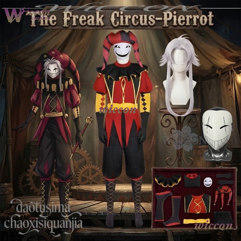 Black Face Mask Pack - iesq/De Freakak Game Circusus Cosplay Pierrotot