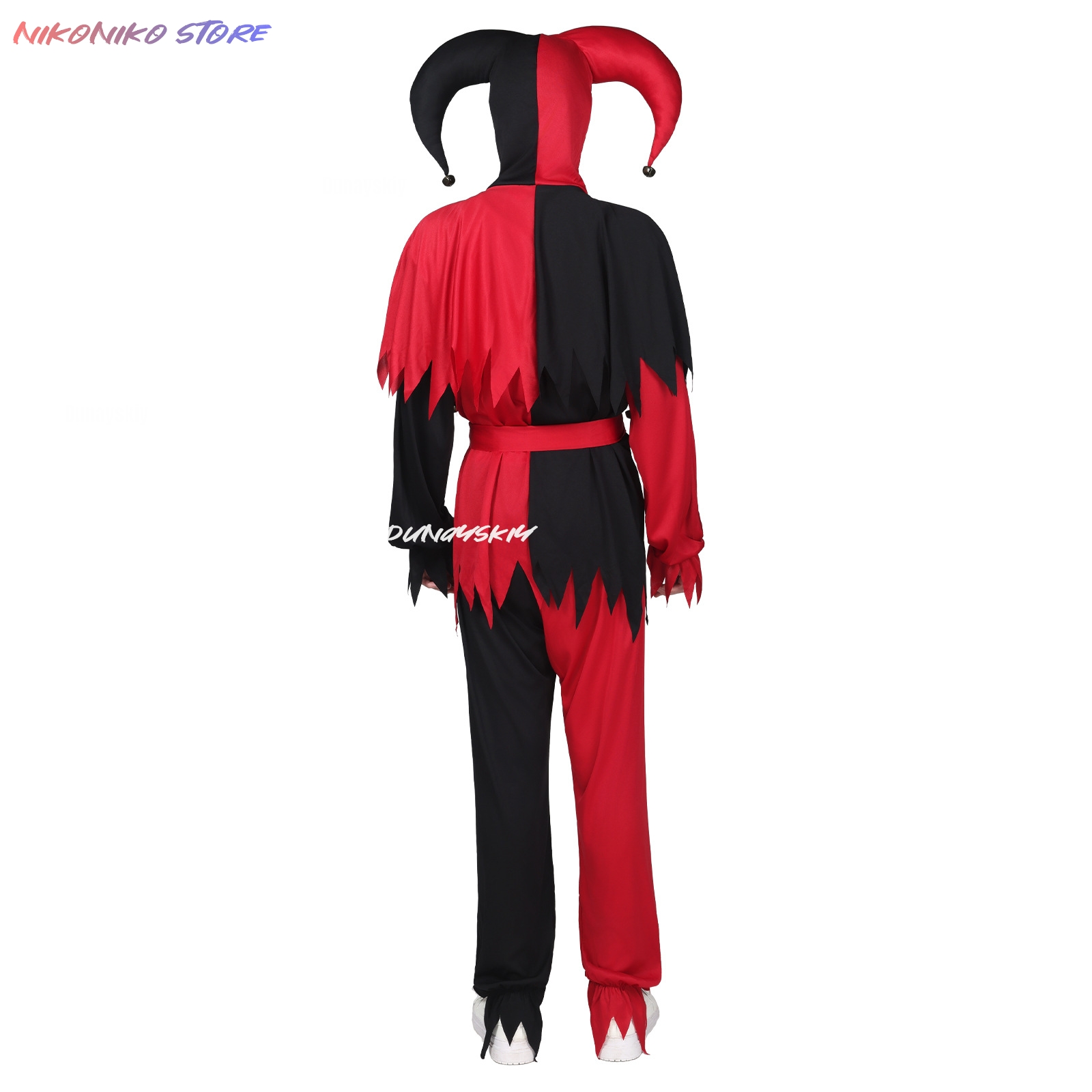 Rood-zwarte gekartelde nar-out - Black Face Mask Pack recensie en prijs