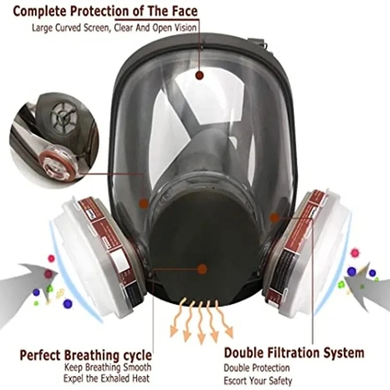 Groot formaat 6800 gasmasker,  - Kn95 Respirator Mask recensie en prijs