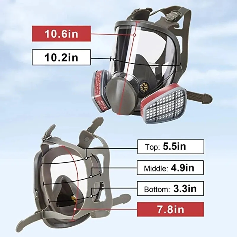 Groot formaat 6800 gasmasker,  - Kn95 Respirator Mask recensie en prijs