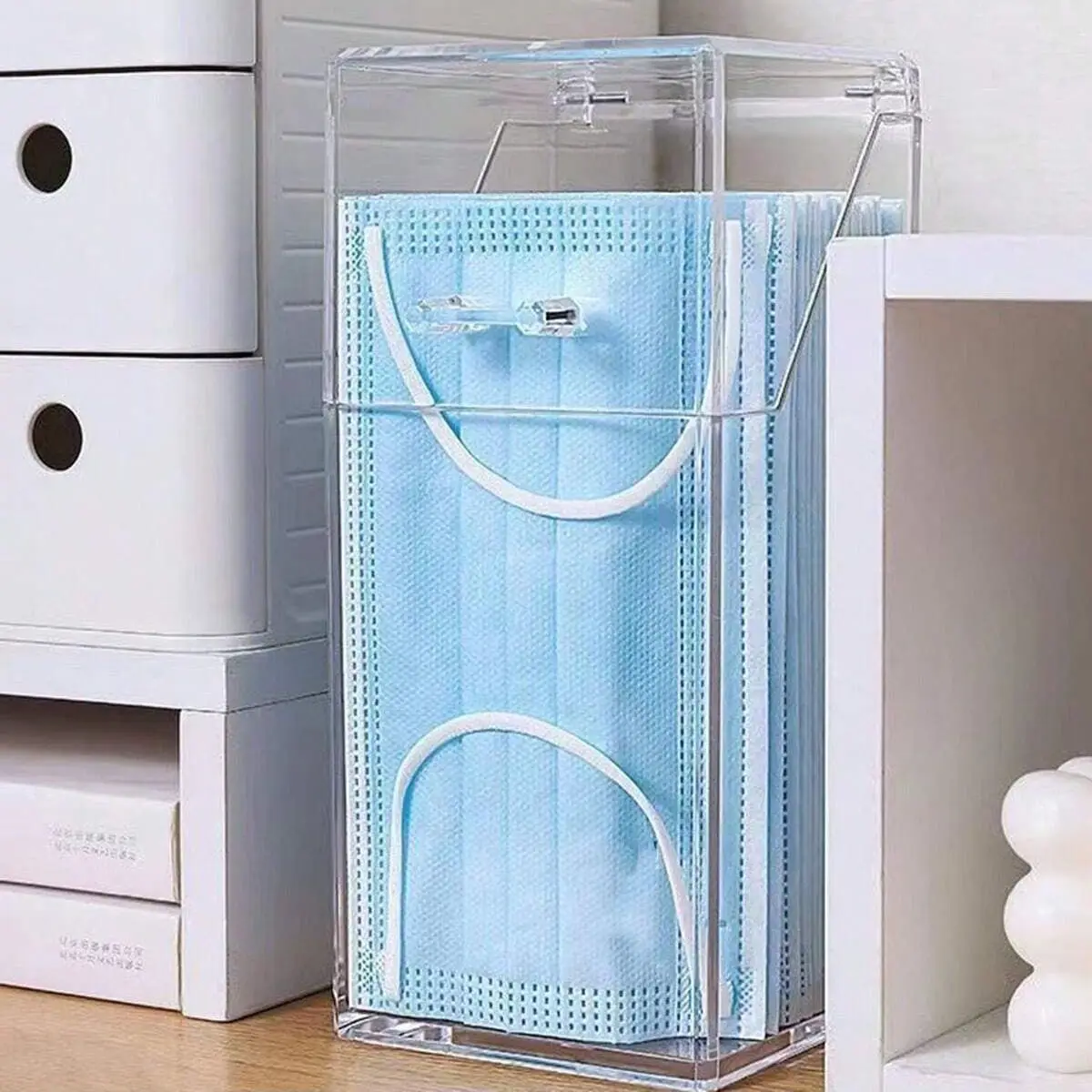 1/2 stuks-transparante maskero - Face Mask Storage Box recensie en prijs