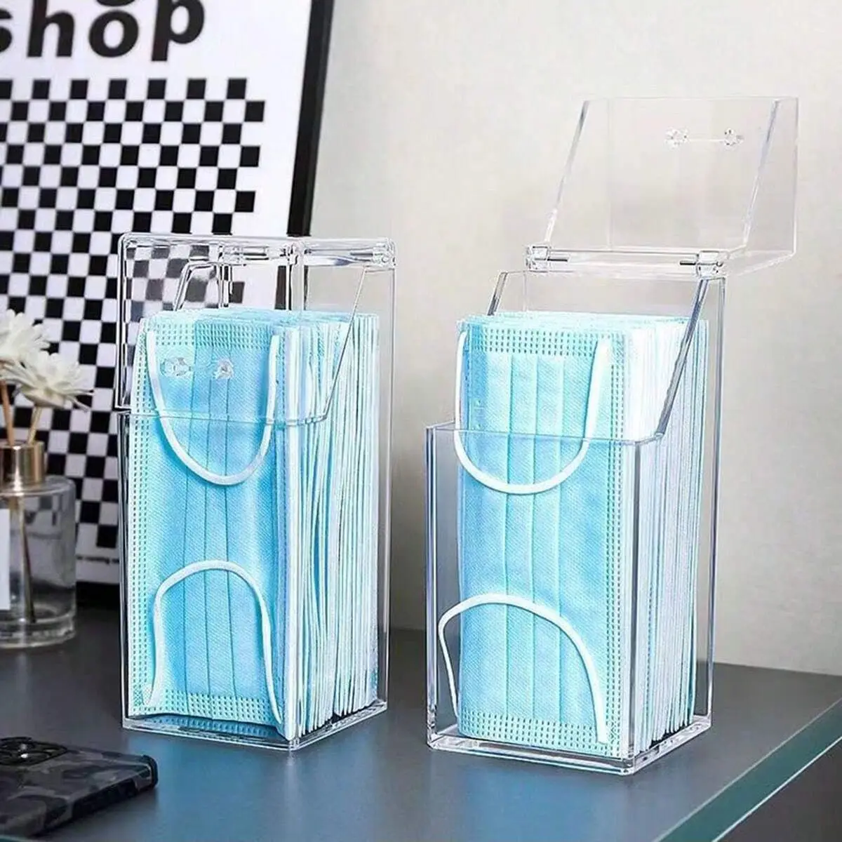 1/2 stuks-transparante maskero - Face Mask Storage Box recensie en prijs